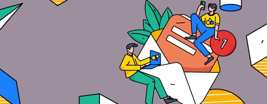 社交矢量插畫