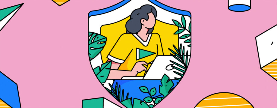 網(wǎng)絡(luò)安全矢量插畫