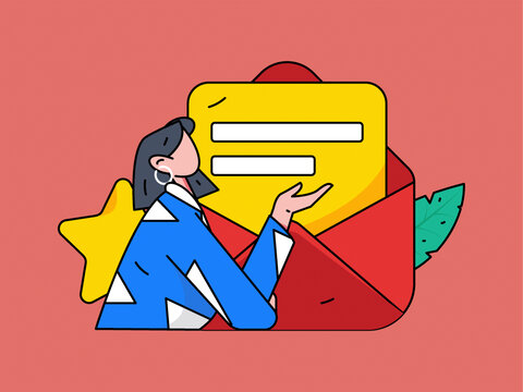 問(wèn)卷報(bào)告矢量插畫(huà)