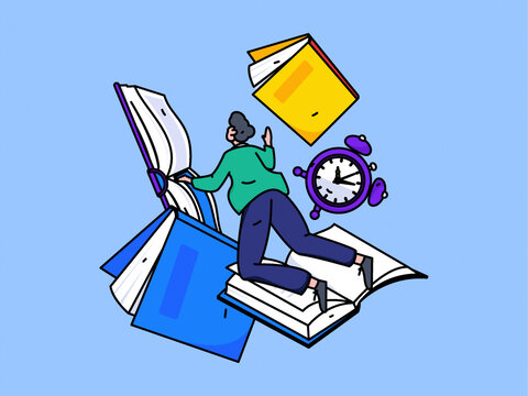 閱讀矢量插畫