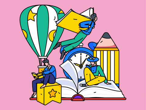 閱讀矢量插畫