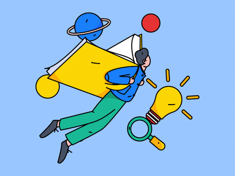 閱讀矢量插畫