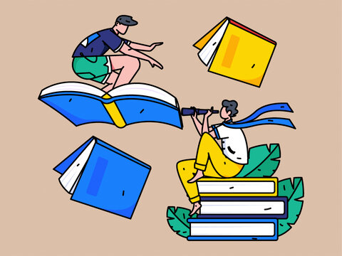 閱讀矢量插畫