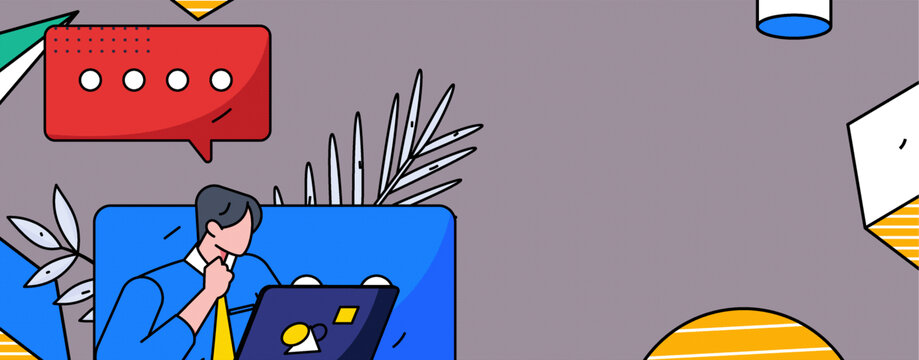 咨詢矢量插畫