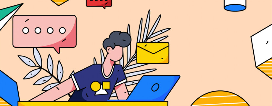 咨詢矢量插畫