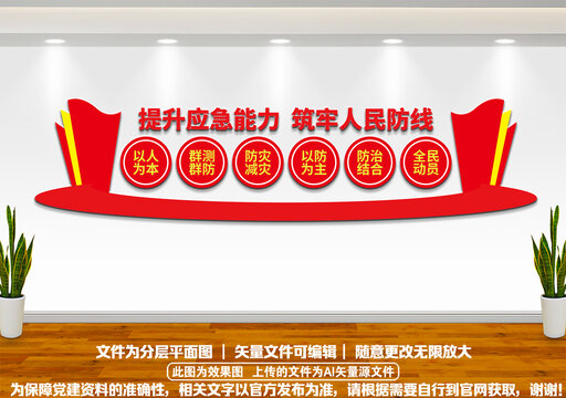 應(yīng)急能力提升宣傳文化墻