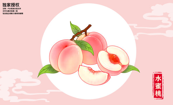 水蜜桃手繪