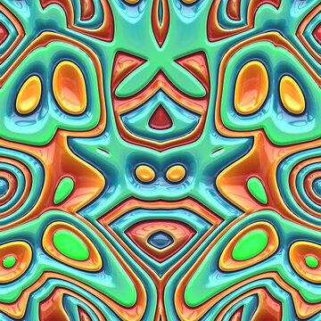 多彩立體幾何抽象圖案