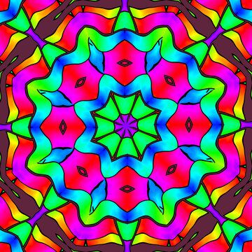 染色玻璃拼花