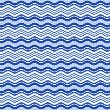 藍(lán)白波浪紋圖案背景素材