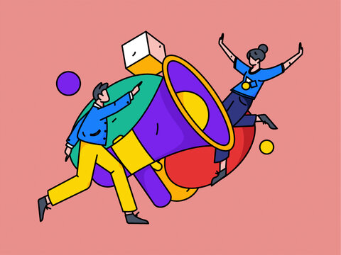 通知公告矢量插畫