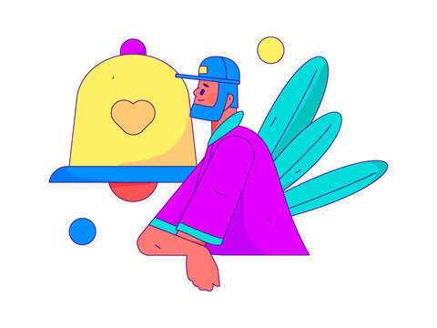 通知矢量插畫