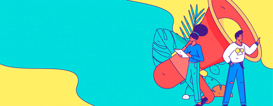 公告矢量插畫