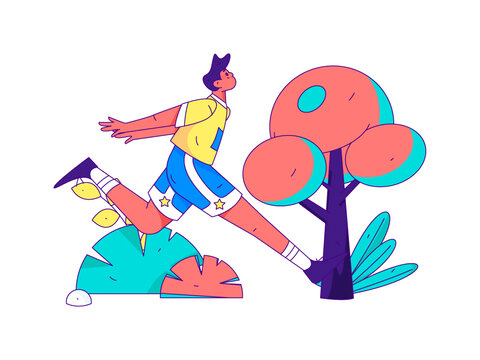跑步矢量插畫