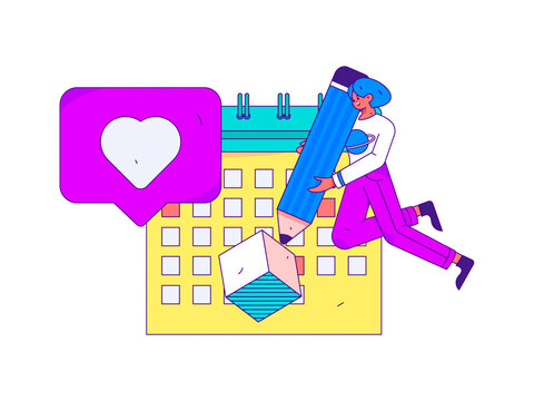 簽到矢量插畫