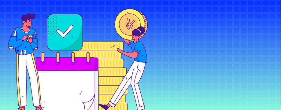 簽到矢量插畫