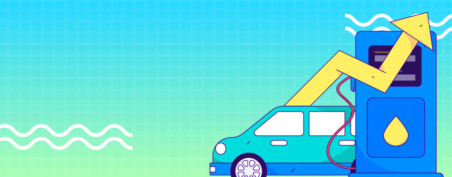 汽車加油矢量插畫
