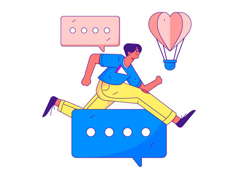 社交矢量插畫