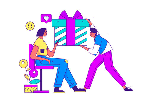社交矢量插畫