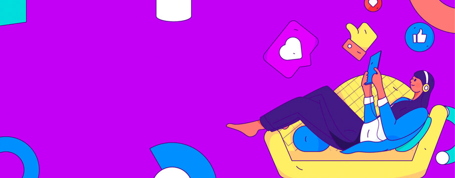 社交矢量插畫