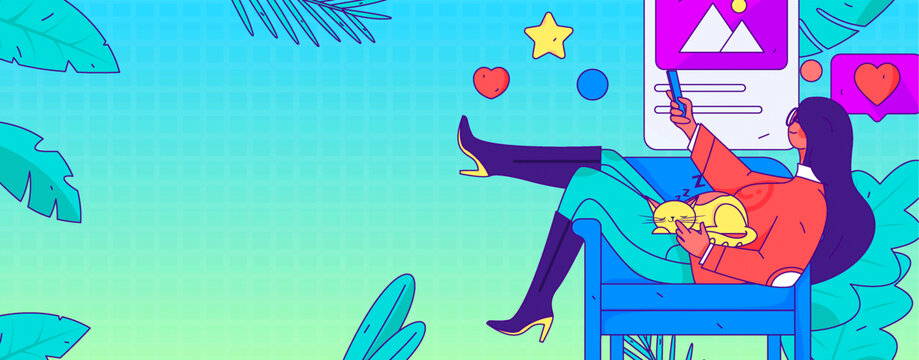 社交矢量插畫