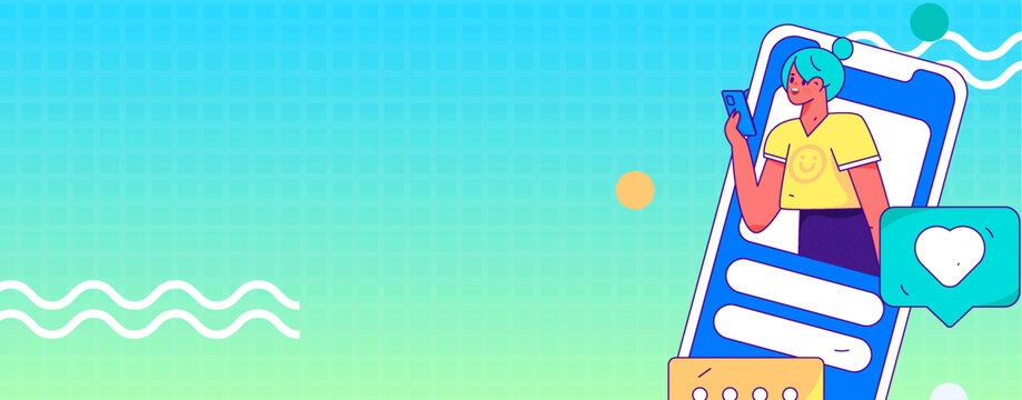 社交矢量插畫