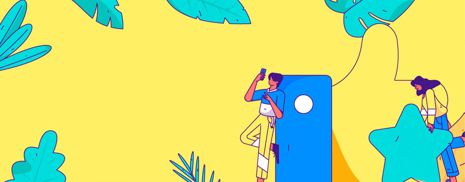 社交矢量插畫