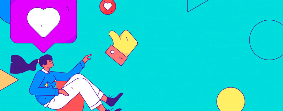社交矢量插畫