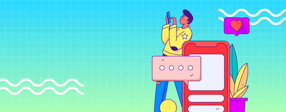 社交矢量插畫
