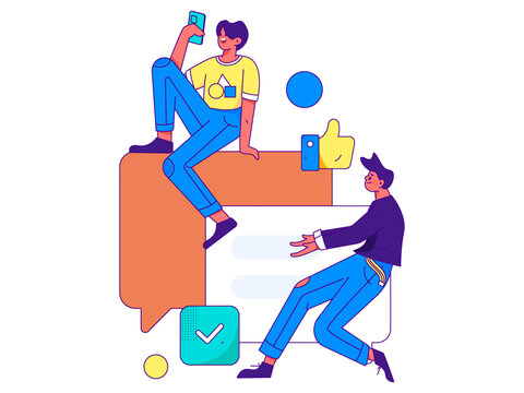 社交矢量插畫
