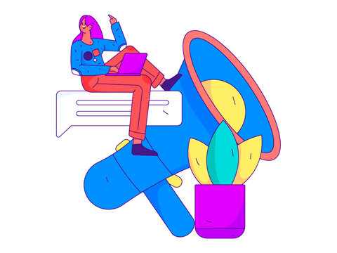通知矢量插畫