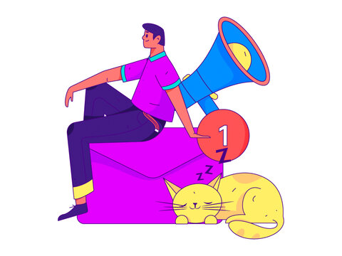 通知矢量插畫