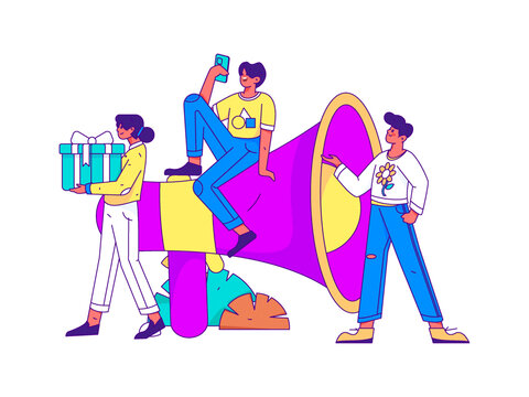 新聞公告矢量插畫