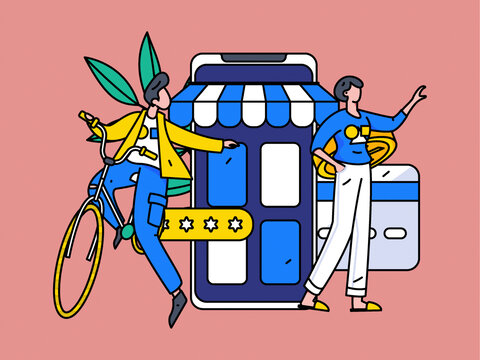 網(wǎng)購矢量插畫