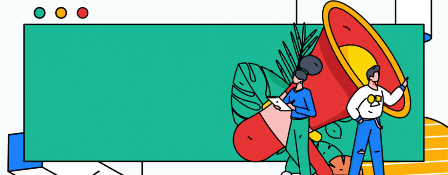 公告矢量插畫