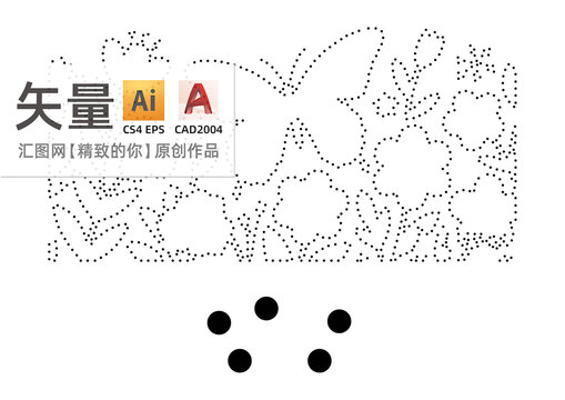 蝴蝶花叢圓點沖孔板