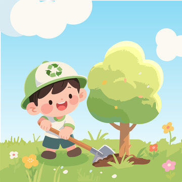 小朋友快樂植樹忙