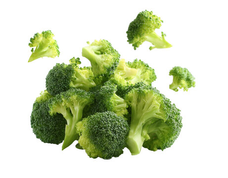 [免摳素材]新鮮西蘭花花球特寫(xiě)