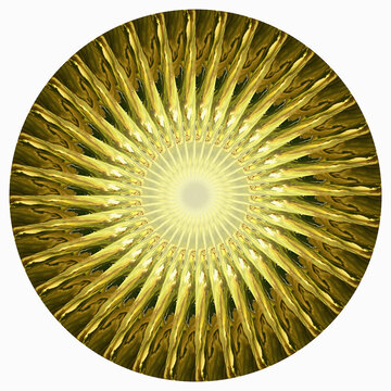 金色放射狀抽象藝術(shù)圖案