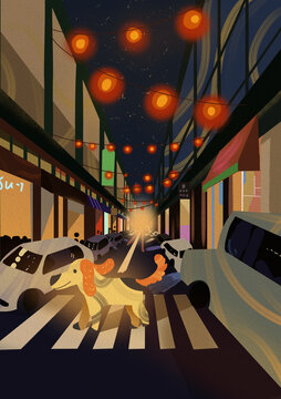 街道夜景