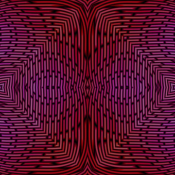 紅紫色幾何線條對稱圖案