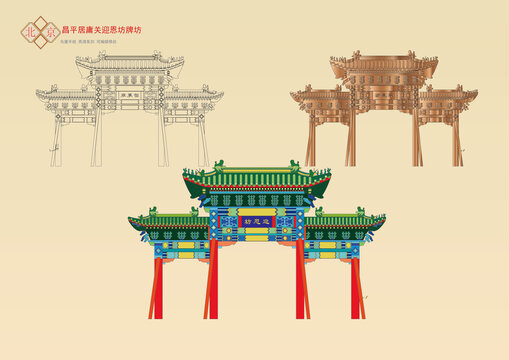 北京昌平居庸關(guān)迎恩坊牌坊