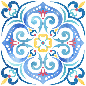 藍綠花圖
