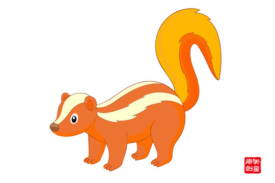 可愛(ài)卡通松鼠插畫
