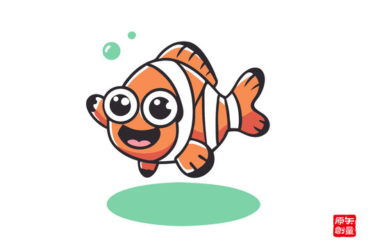 可愛卡通小丑魚形象