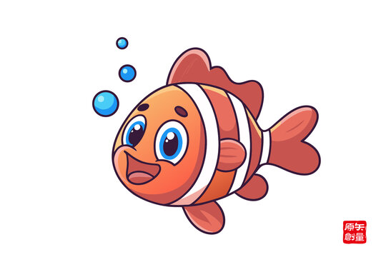 可愛卡通小丑魚形象