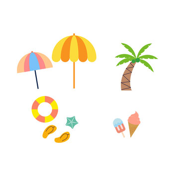 夏季插畫元素