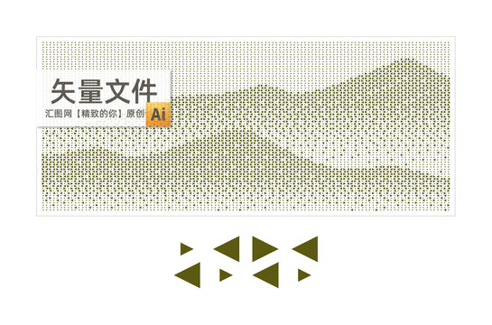 三角形漸變山
