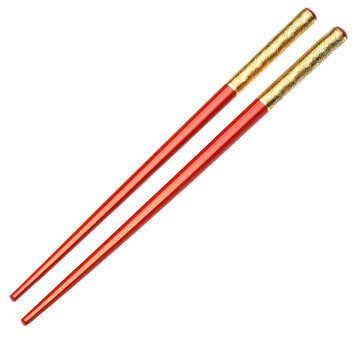 [免摳素材]一對紅色的筷子