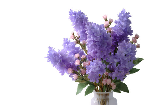 [免摳素材]花瓶中美麗的紫色丁香花束